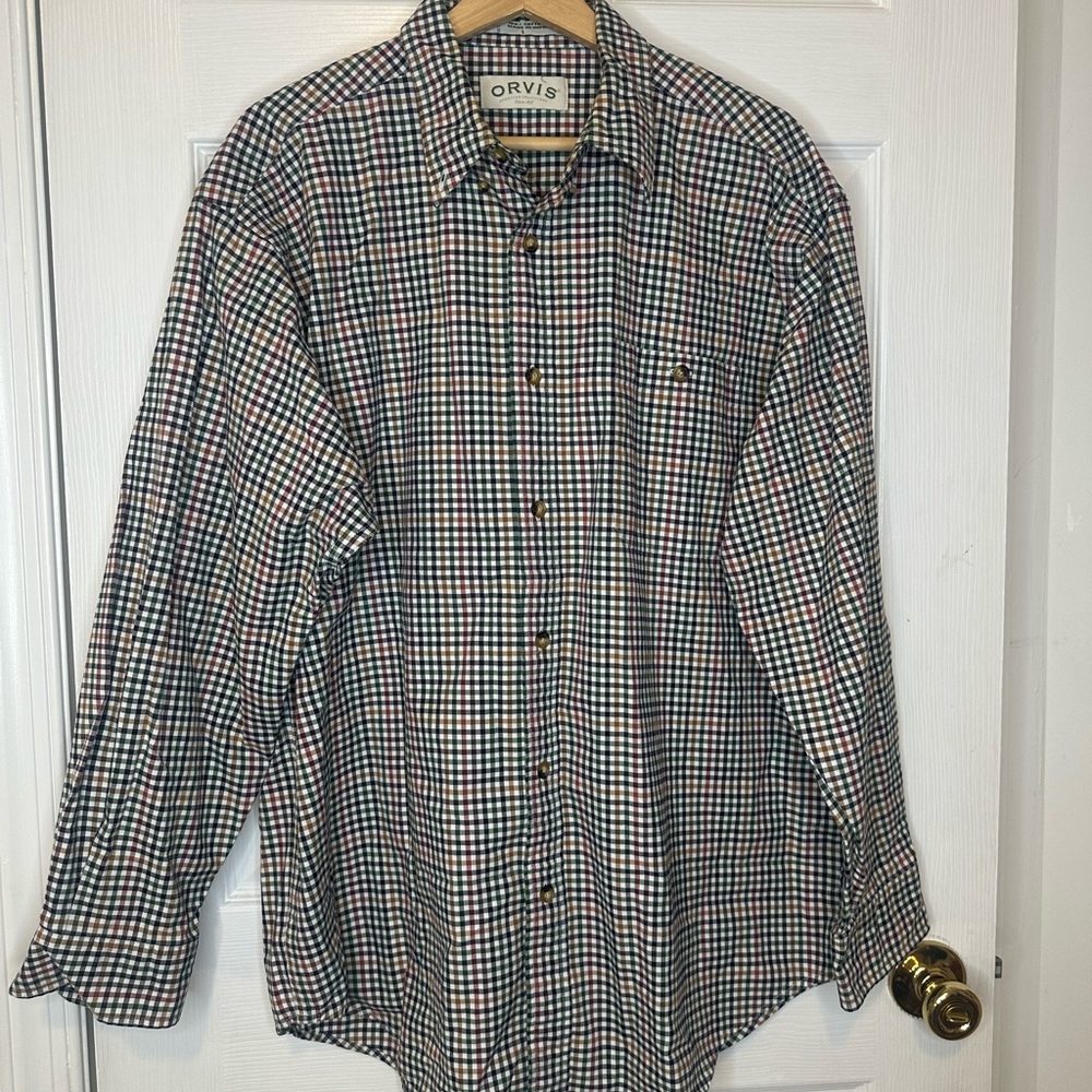 Orvis Cotton Casual Button Down Shirt - Size Large
